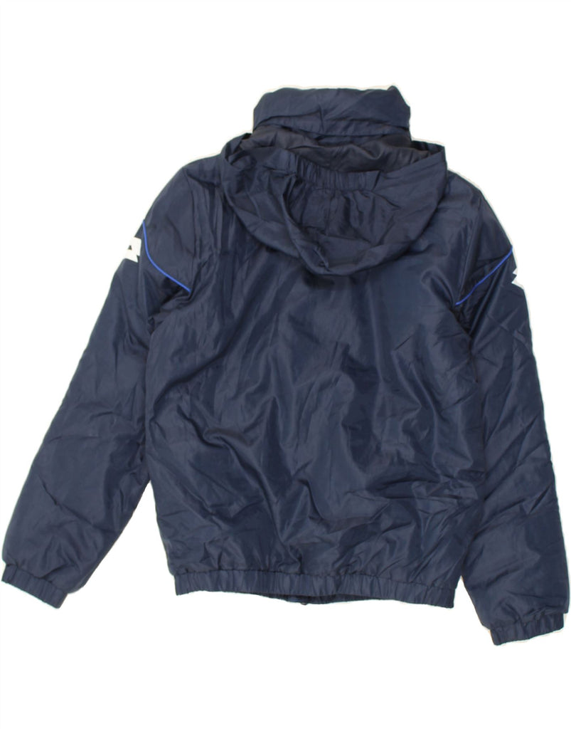 LOTTO Boys Hooded Rain Jacket 11-12 Years Navy Blue Polyester | Vintage Lotto | Thrift | Second-Hand Lotto | Used Clothing | Messina Hembry 