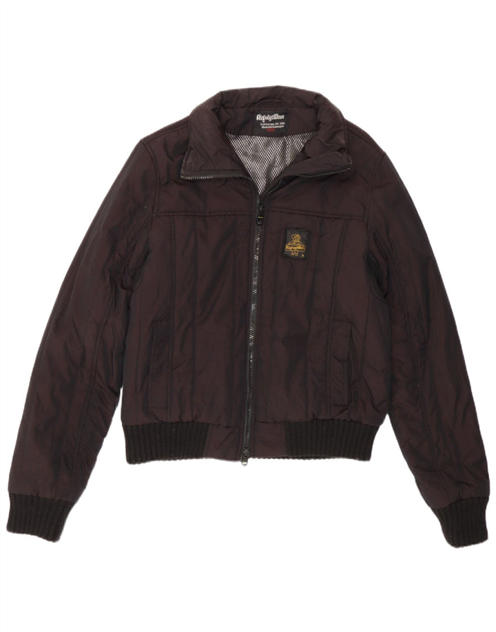 Refrigiwear Womens Bomber Jacket UK 14 Medium Burgundy Nylon