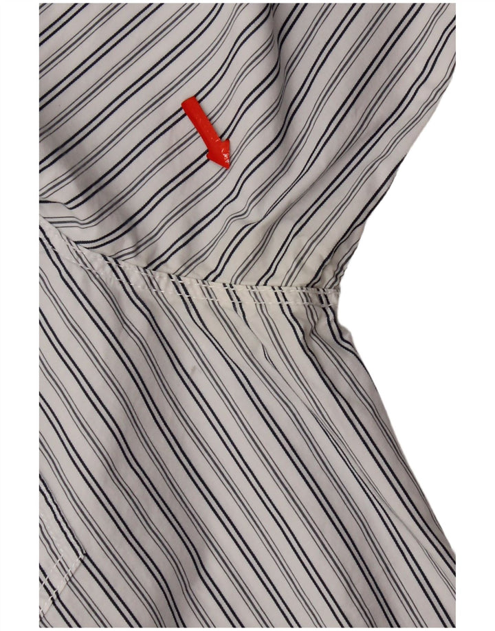 Fat Face Mens Slim Fit Shirt XL White Striped Cotton