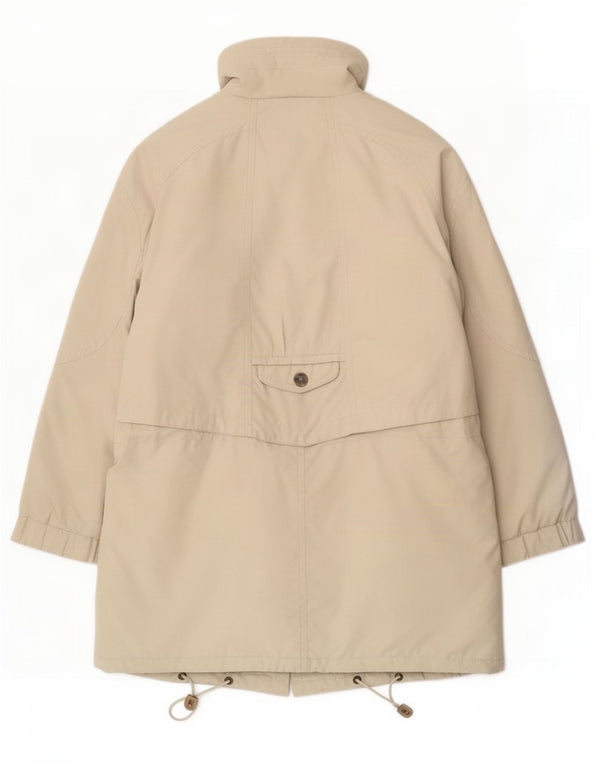 Vintage Womens Loose Fit Padded Coat EU 42 Large Beige Polyester