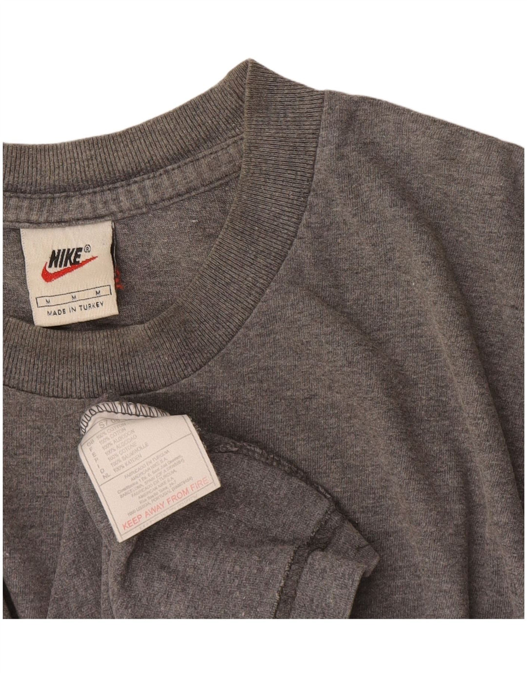 Nike Mens T-Shirt Top Medium Grey Flecked Cotton