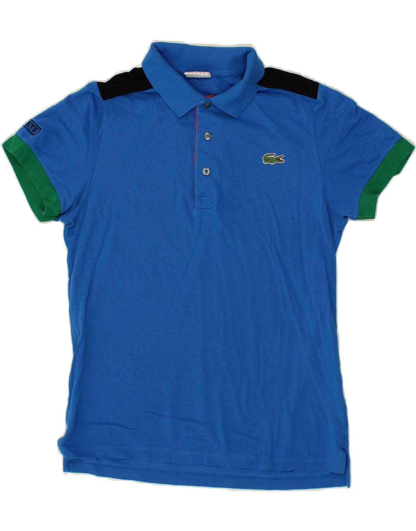 LACOSTE Polo Homme Taille 2 XS Bleu Colorblock Coton