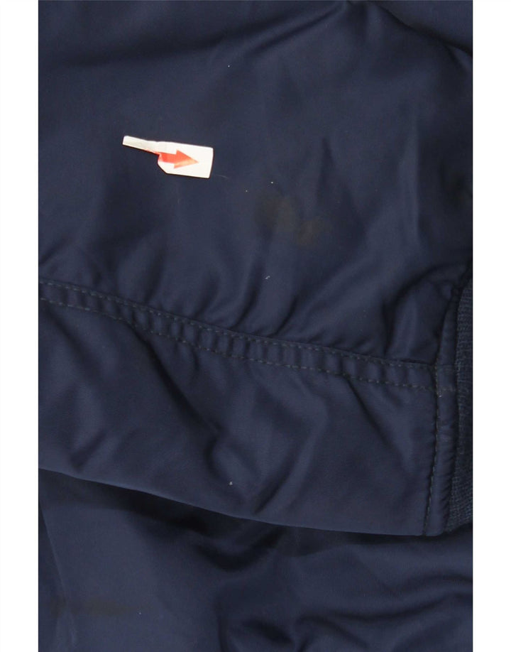 Pull & Bear Mens Bomber Jacket UK 38 Medium Navy Blue Colourblock