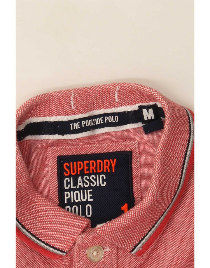 Superdry Mens Polo Shirt Medium Pink