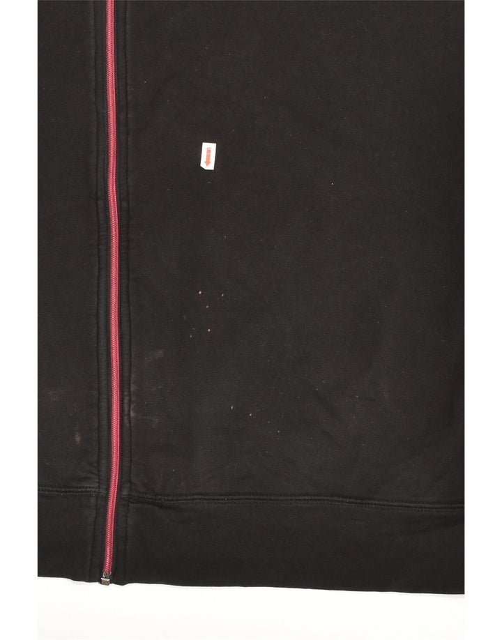 CHAMPION Womens Tracksuit Top Jacket UK 16 Large Black Cotton | Vintage Champion | Thrift | Second-Hand Champion | Used Clothing | Messina Hembry 