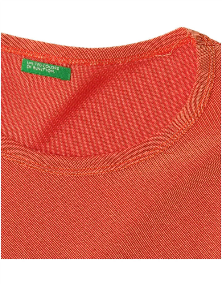 Benetton Womens T-Shirt Top UK 12 Medium Orange