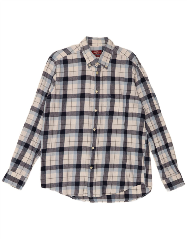 Carrera Mens Regular Fit Shirt XL Blue Cotton