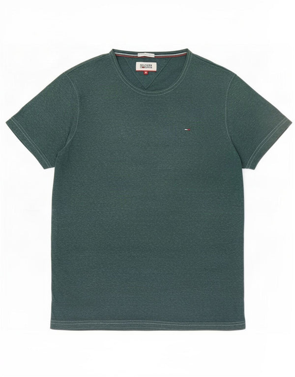 Tommy Hilfiger Mens T-Shirt Top Medium Green Flecked Polyester