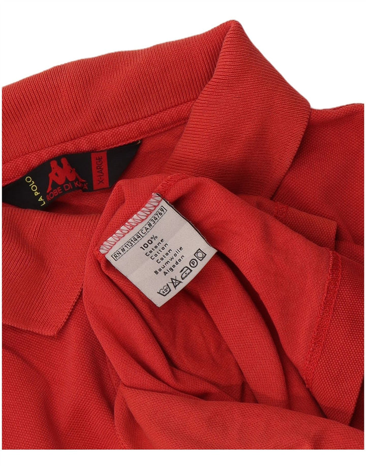 Kappa Mens Polo Shirt XL Red Cotton