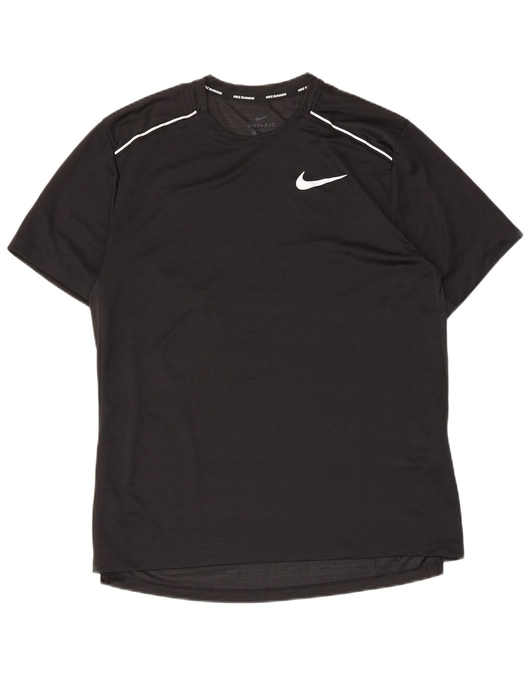 Nike Mens Dri Fit T-Shirt Top Medium Black Polyester