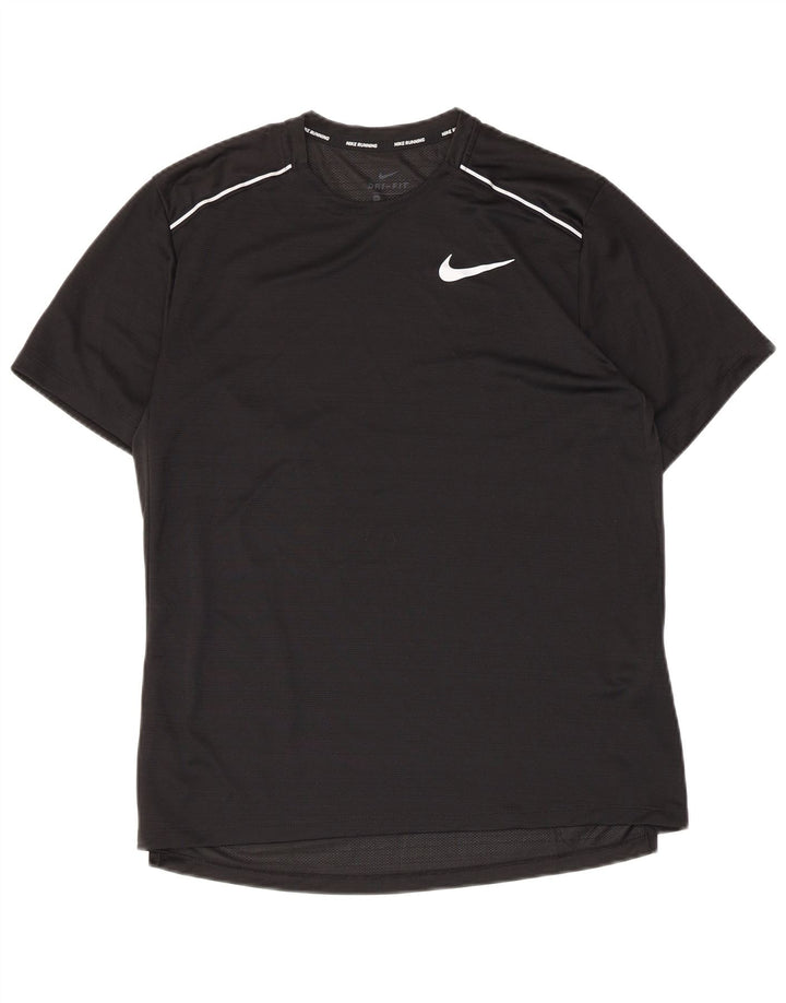 Nike Mens Dri Fit T-Shirt Top Medium Black Polyester