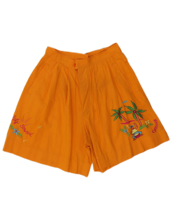 Vintage Womens Graphic Pegged Chino Shorts W28 Medium Orange