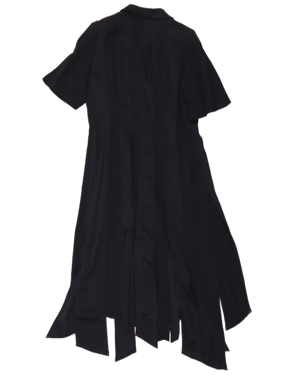 Moschino Womens Short Sleeve Shirt Dress UK 16 Large Navy Blue Classic