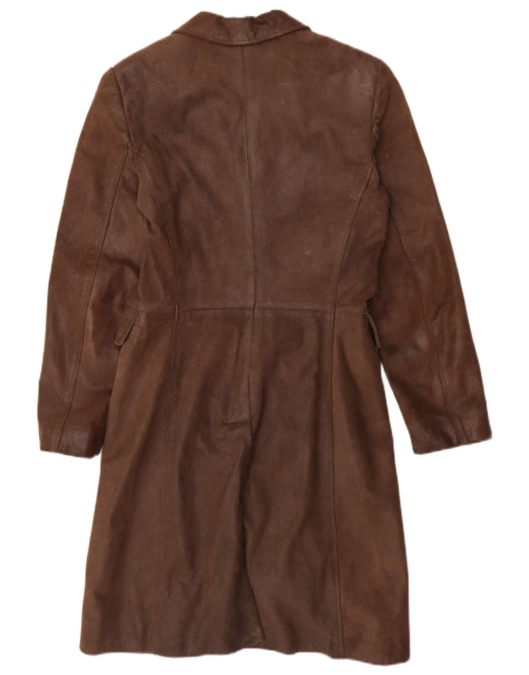 Kookai Womens Leather Coat EU 38 Medium Brown Leather