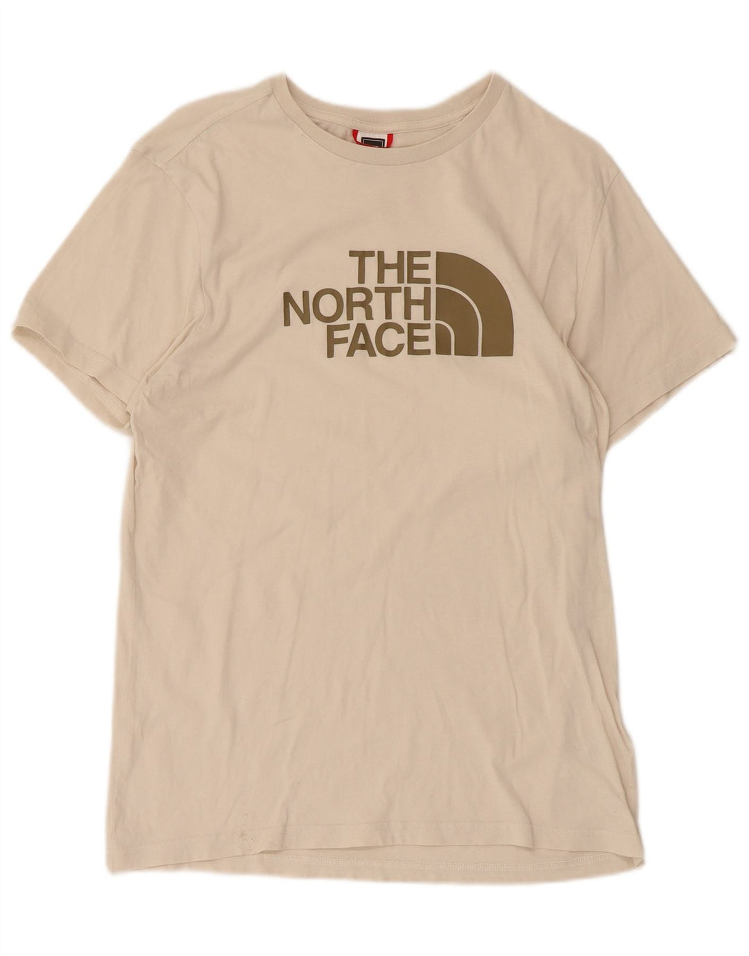 The North Face Mens Graphic T-Shirt Top Medium Beige Cotton