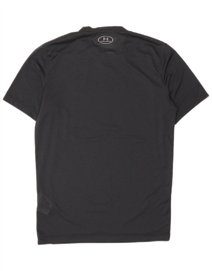 UNDER ARMOUR Mens Heat Gear T-Shirt Top Medium Black Polyester