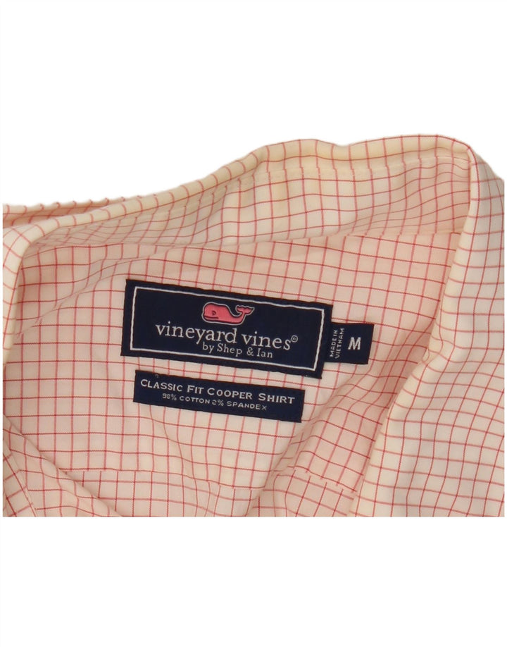 Vineyard Vines Mens Classic Fit Shirt Medium White Check Cotton