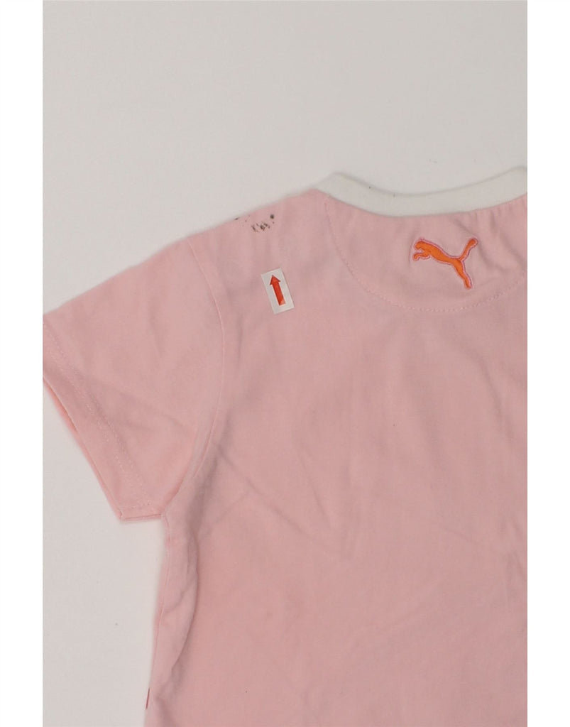 PUMA Baby Girls Graphic T-Shirt Top 6-9 Months Pink Cotton | Vintage Puma | Thrift | Second-Hand Puma | Used Clothing | Messina Hembry 