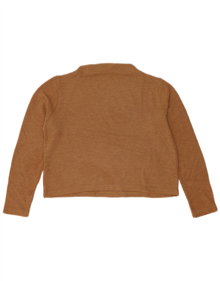Market & Spruce Womens Crop Blouse Top UK 14 Large Beige Polyester