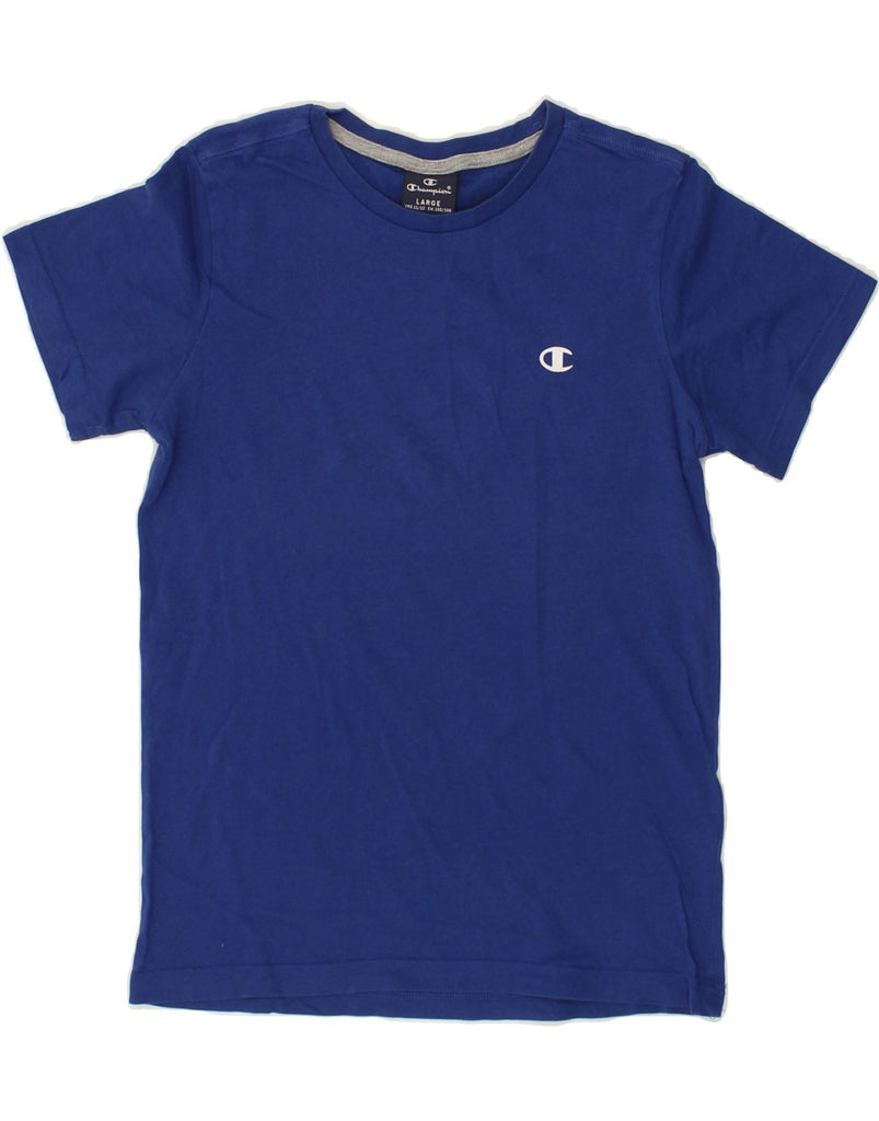 CHAMPION Boys T-Shirt Top 11-12 Years Blue Cotton | Vintage Champion | Thrift | Second-Hand Champion | Used Clothing | Messina Hembry 