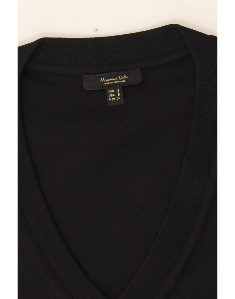 MASSIMO DUTTI Womens T-Shirt Top UK 10 Small Black Vintage Massimo Dutti and Second-Hand Massimo Dutti from Messina Hembry 