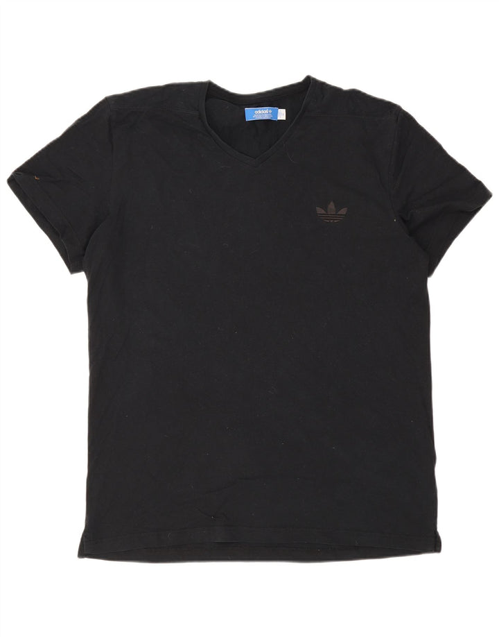 Adidas Mens T-Shirt Top XL Black Cotton