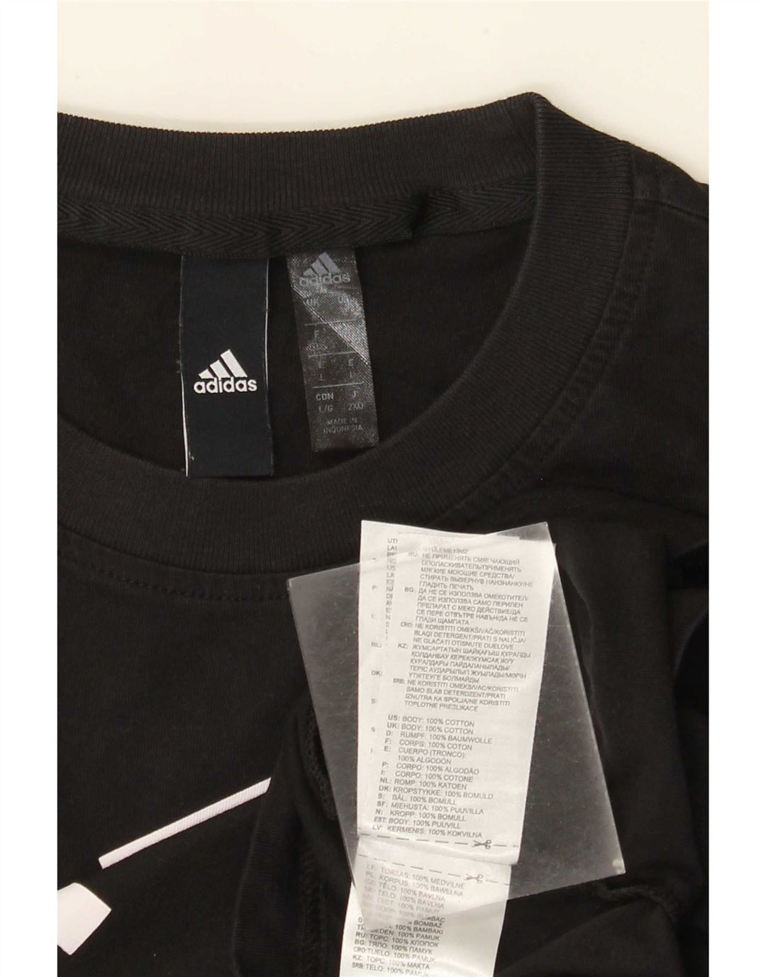 Adidas Mens Graphic T-Shirt Top Large Black Cotton
