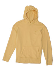 HOLLISTER Womens Hoodie Jumper UK 14 Medium Yellow Cotton