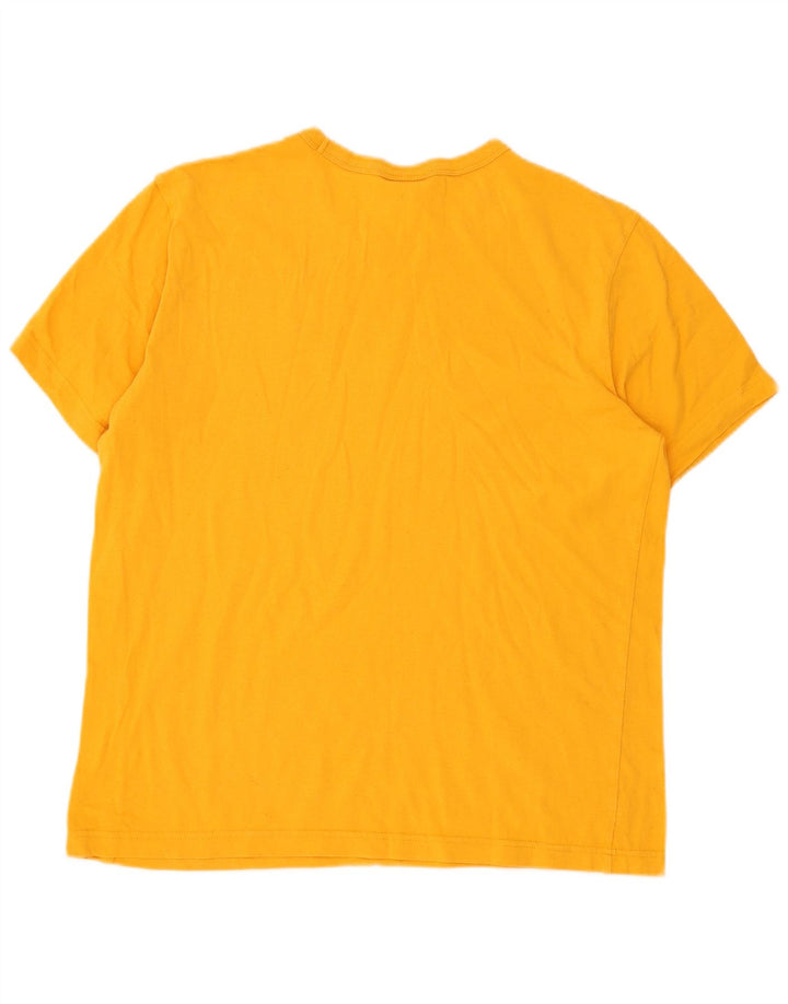 Champion Mens T-Shirt Top Medium Yellow
