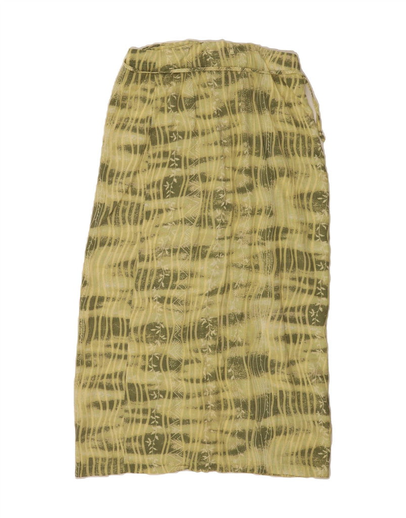 ROXANNE Womens Wrap Skirt Small W32  Green Floral Viscose Vintage Roxanne and Second-Hand Roxanne from Messina Hembry 
