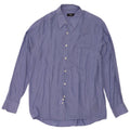 Hugo Boss Mens Shirt Size 40 Medium Blue Striped Cotton Classic