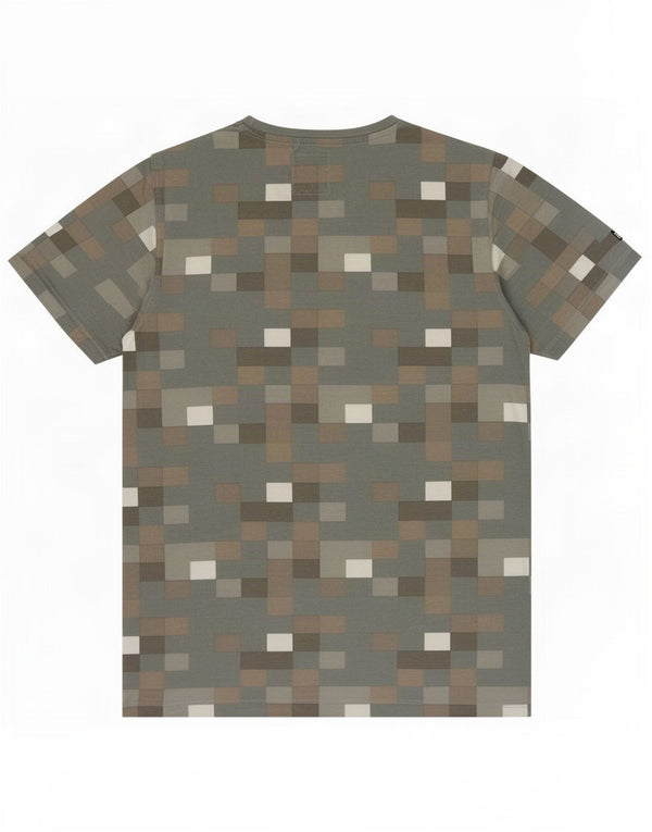 Jack & Jones Mens Graphic T-Shirt Top Medium Grey Geometric