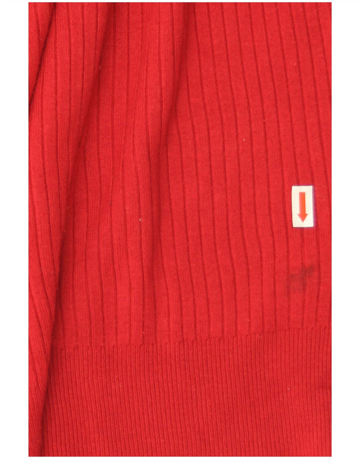Marks & Spencer Womens Boat Neck Jumper Sweater UK 12 Medium  Red Viscose