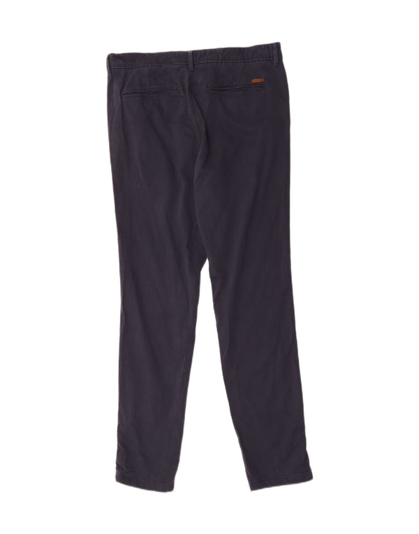 Jack & Jones Mens Slim Chino Trousers W32 L32 Navy Blue Cotton