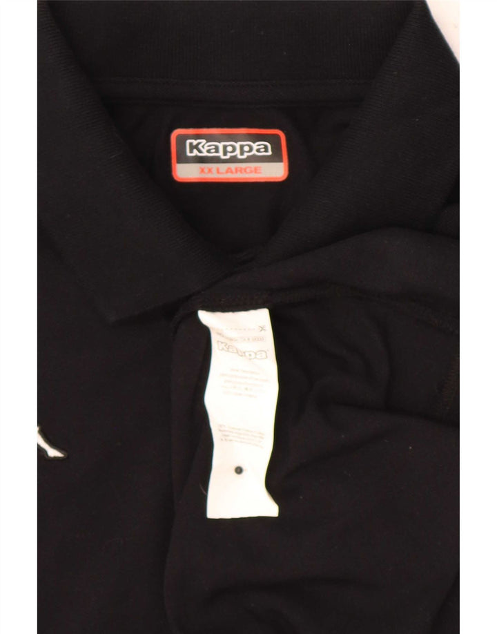Kappa Mens Polo Shirt 2XL Black Cotton