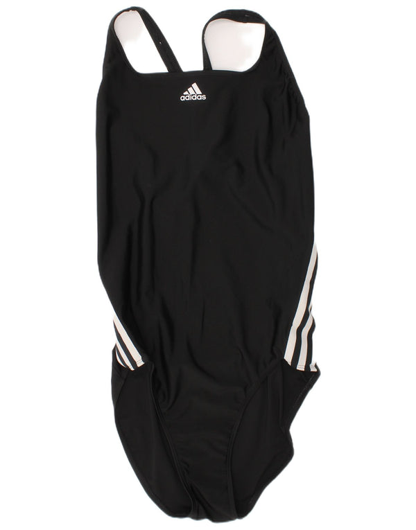 Adidas Womens Swimwear Large Black Striped Polyester Sports