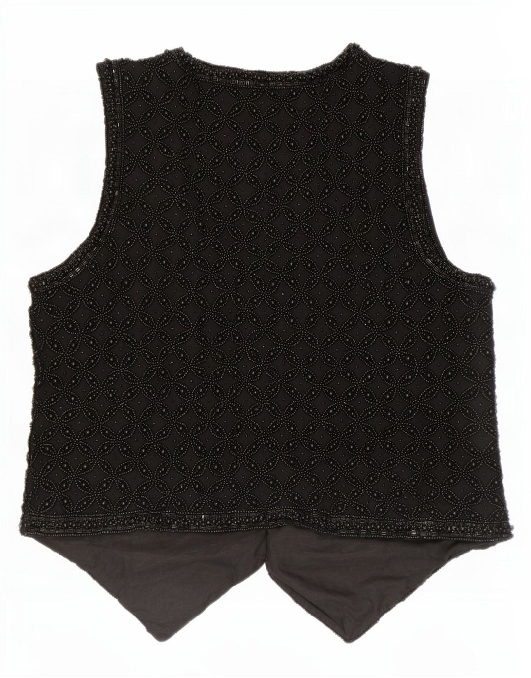 Vintage Womens Waistcoat UK 14 Medium Black