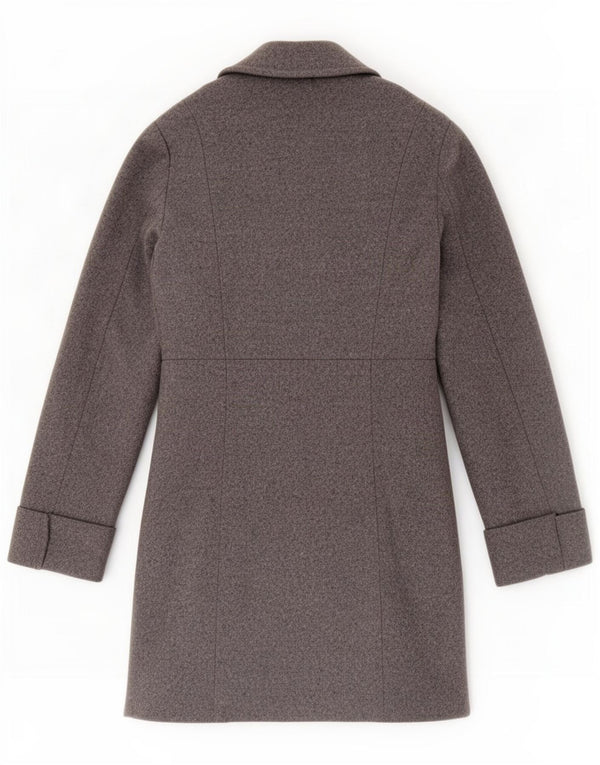 Benetton Womens Overcoat IT 42 Medium Grey Wool