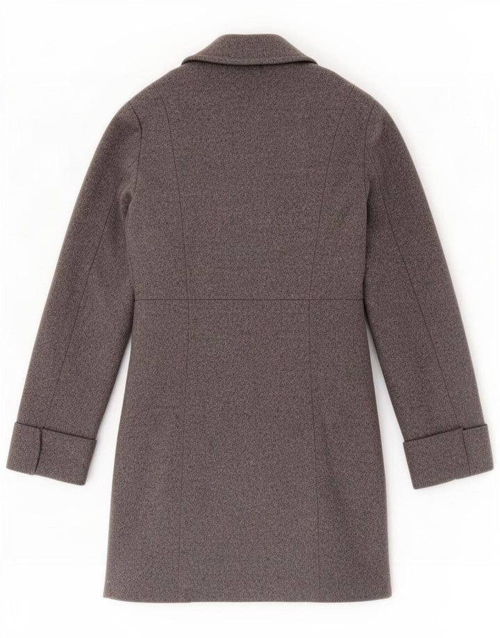 Benetton Womens Overcoat IT 42 Medium Grey Wool