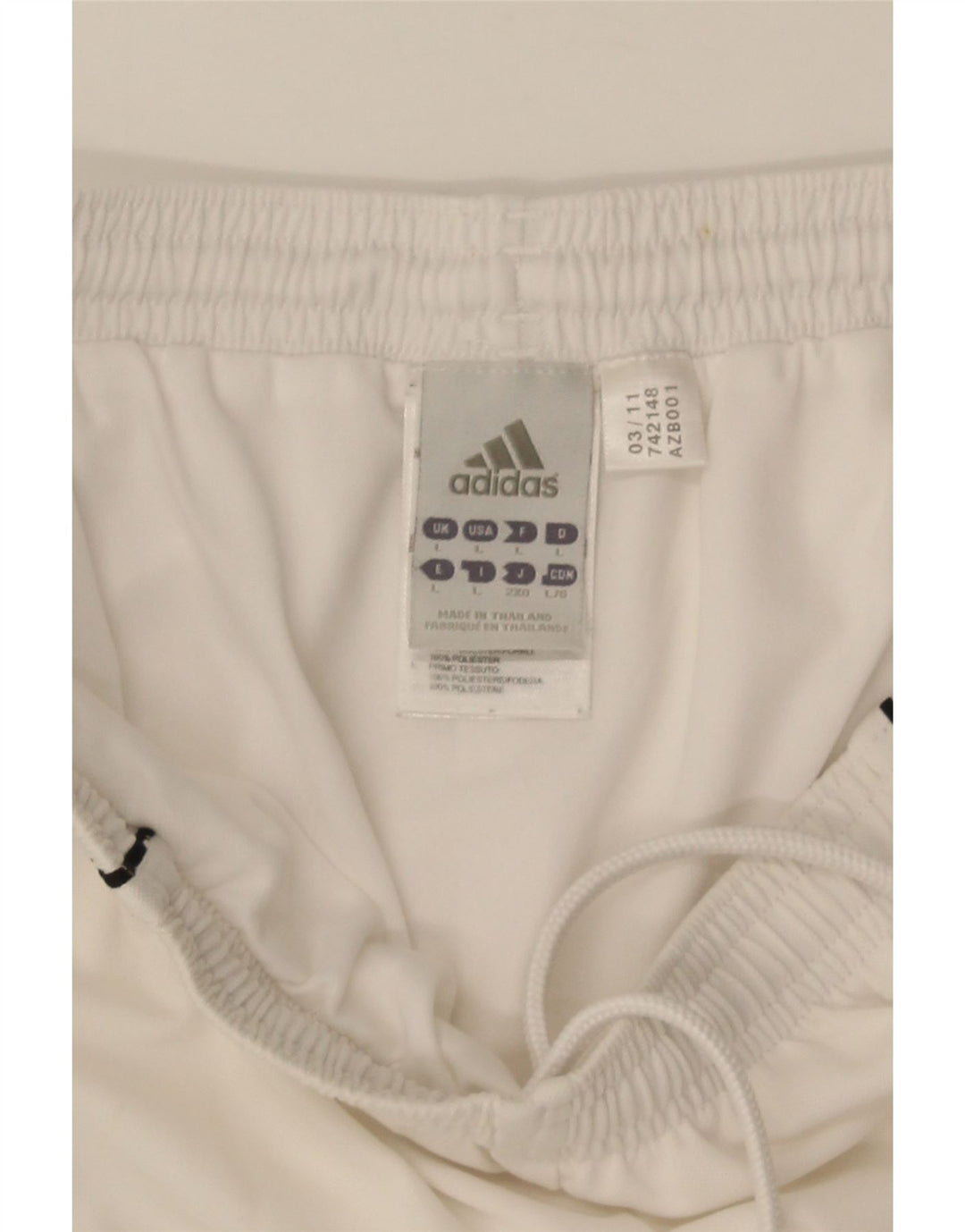 Adidas Mens Climalite Sport Shorts Large White Polyester