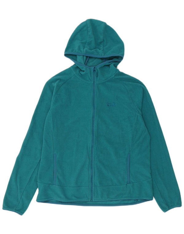 Jack Wolfskin Womens Hooded Tracksuit Top Jacket UK 18 XL Blue Polyester