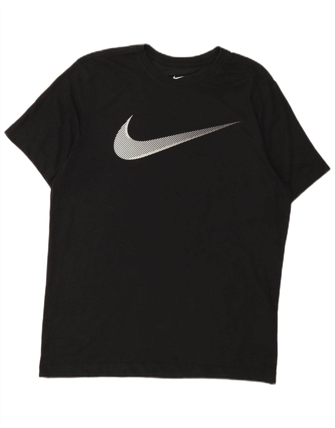 Nike Mens Dri Fit Graphic T-Shirt Top Medium Black Cotton