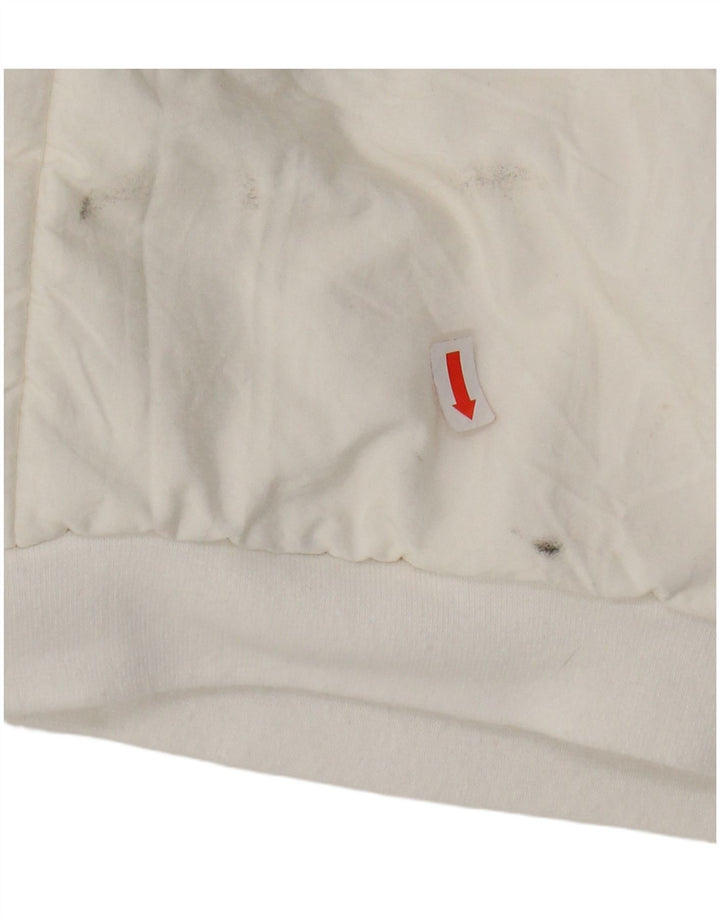 VINTAGE Womens Oversized Windbreaker Coat EU 38 Medium White Polyamide