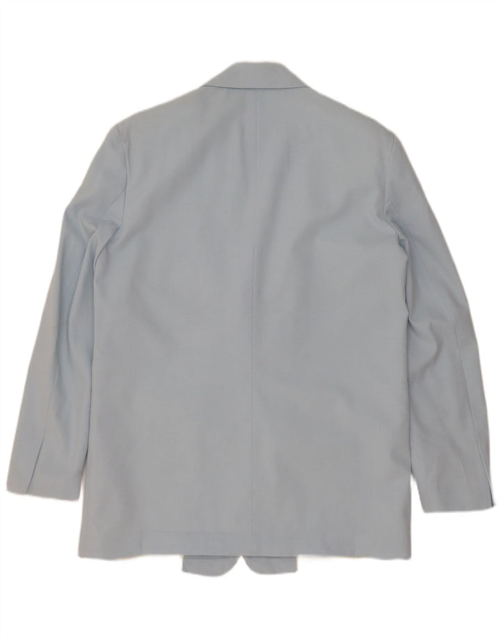 Zara Womens 2 Button Oversized Blazer Jacket UK 10 Small Blue