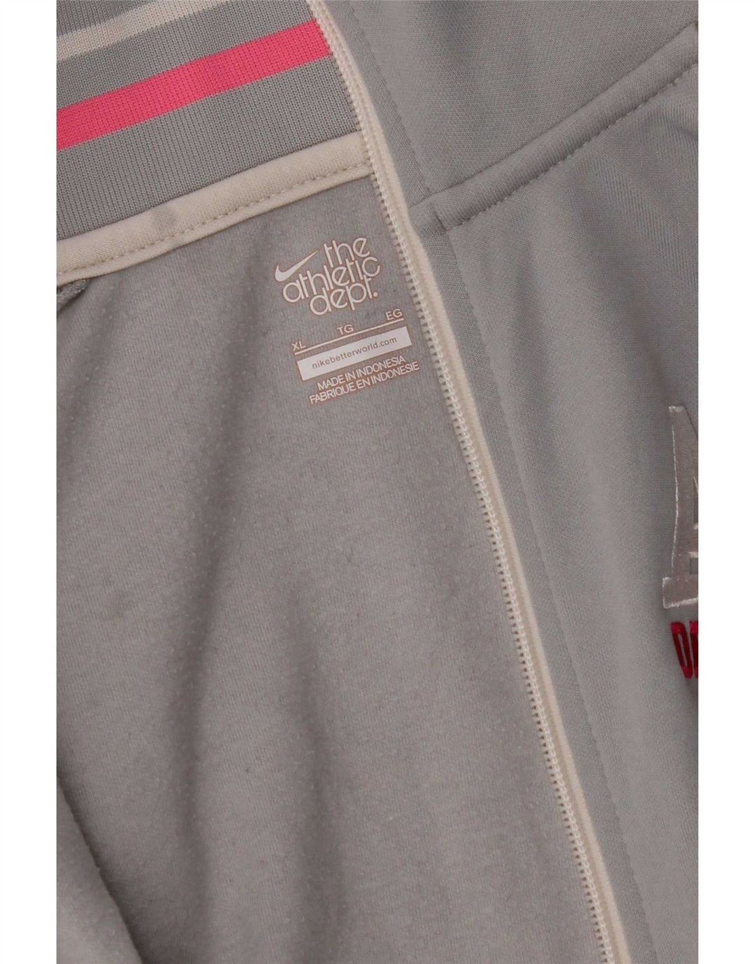 Nike Womens Graphic Tracksuit Top Jacket UK 18 XL Grey