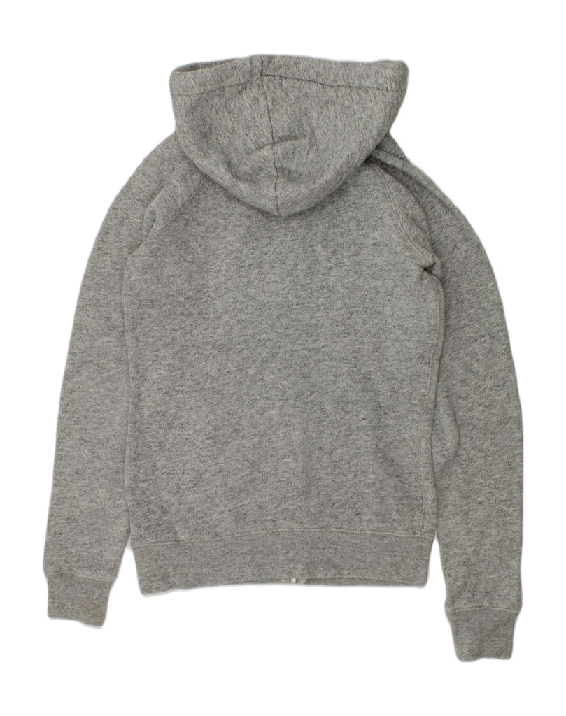 JACK WILLS Womens Zip Hoodie Sweater UK 6 XS Grey Flecked Polyester | Vintage Jack Wills | Thrift | Second-Hand Jack Wills | Used Clothing | Messina Hembry 