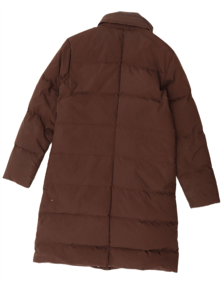 Aspesi Womens Hooded Padded Coat UK 14 Medium Brown Nylon