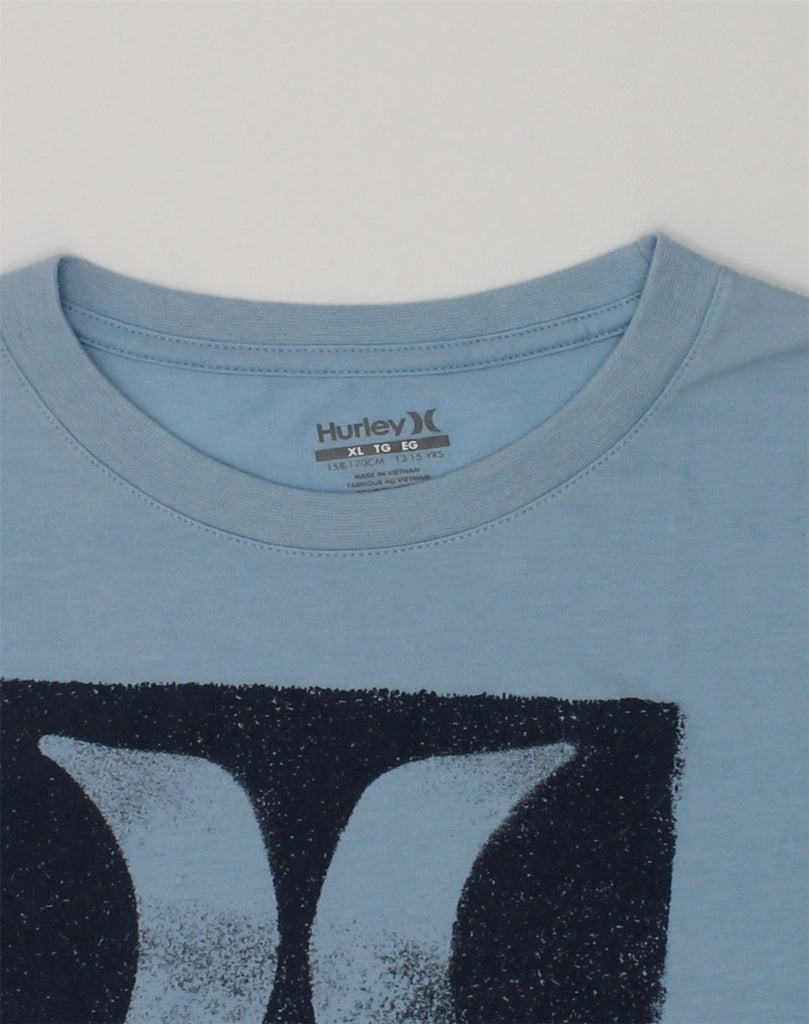 HURLEY Boys Graphic T-Shirt Top 13-14 Years XL Blue Cotton | Vintage Hurley | Thrift | Second-Hand Hurley | Used Clothing | Messina Hembry 