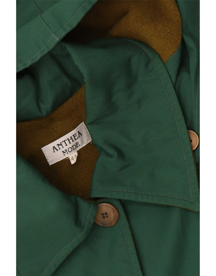 Anthea Mens Hooded Trench Coat IT 44 Medium Green