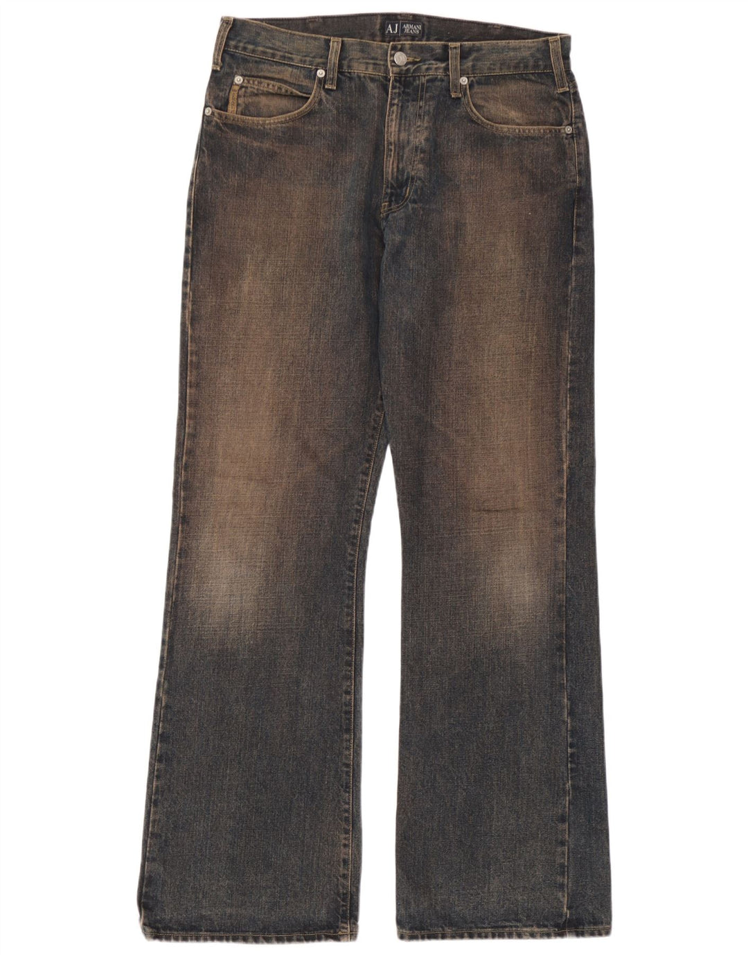 Armani Womens Bootcut Jeans W34 L32 Navy Blue Cotton